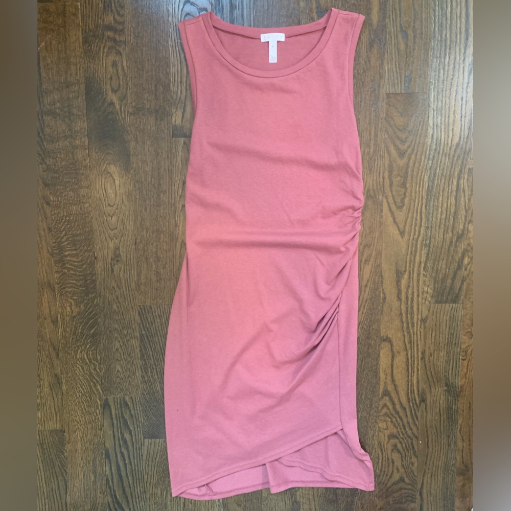 Leith Ruched Body-Con Sleeveless Dress, Burgundy Rose